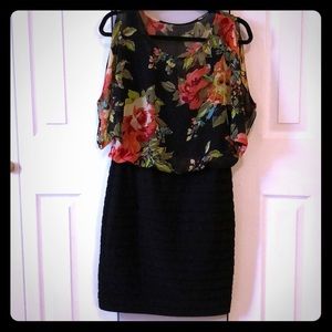 Floral/black dress